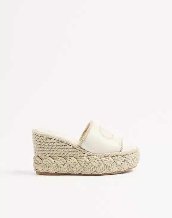 Valentino Vlogo Torchon Wedge Slide In Nappa 100Mm - Image 1